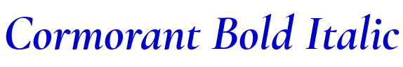 Cormorant Bold Italic fuente